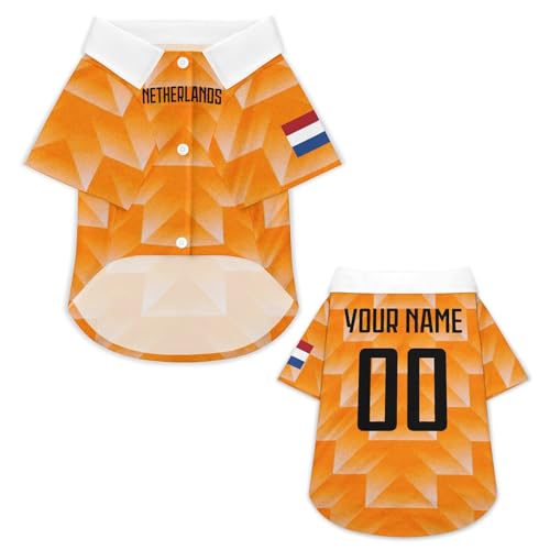 Personalisierbares Hundetrikot mit Name & Nummer – Fußballtrikot im Nationalstil für Hunde & Katzen, XS–6XL – Individuelle Hundekleidung für kleine große Haustiere, Geschenk für Tierliebhaber & Fans Personalisierbares Hundetrikot mit Name & Nummer – Fußballtrikot im Nationalstil für Hunde & Katzen, XS–6XL – Individuelle Hundekleidung für kleine große Haustiere, Geschenk für Tierliebhaber & Fans von pod4hockey