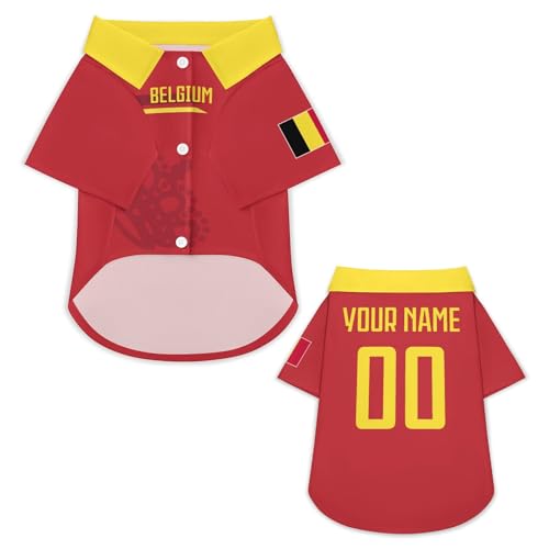 Personalisierbares Hundetrikot mit Name & Nummer – Fußballtrikot im Nationalstil für Hunde & Katzen, XS–6XL – Individuelle Hundekleidung für kleine große Haustiere, Geschenk für Tierliebhaber & Fans Personalisierbares Hundetrikot mit Name & Nummer – Fußballtrikot im Nationalstil für Hunde & Katzen, XS–6XL – Individuelle Hundekleidung für kleine große Haustiere, Geschenk für Tierliebhaber & Fans von pod4hockey