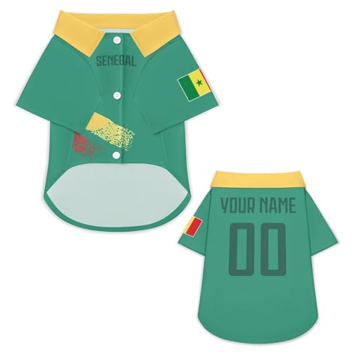 Personalisierbares Hundetrikot mit Name & Nummer – Fußballtrikot im Nationalstil für Hunde & Katzen, XS–6XL – Individuelle Hundekleidung für kleine große Haustiere, Geschenk für Tierliebhaber & Fans Personalisierbares Hundetrikot mit Name & Nummer – Fußballtrikot im Nationalstil für Hunde & Katzen, XS–6XL – Individuelle Hundekleidung für kleine große Haustiere, Geschenk für Tierliebhaber & Fans von pod4hockey