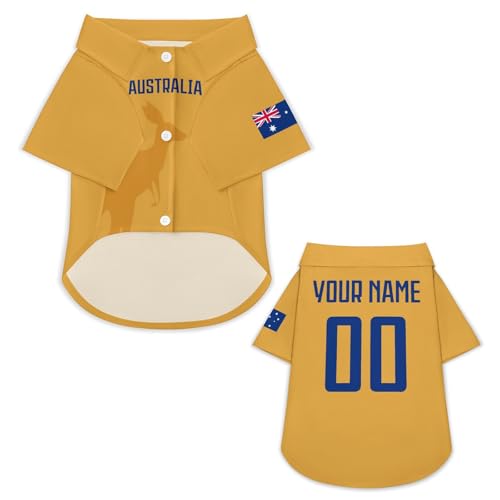 Personalisierbares Hundetrikot mit Name & Nummer – Fußballtrikot im Nationalstil für Hunde & Katzen, XS–6XL – Individuelle Hundekleidung für kleine große Haustiere, Geschenk für Tierliebhaber & Fans Personalisierbares Hundetrikot mit Name & Nummer – Fußballtrikot im Nationalstil für Hunde & Katzen, XS–6XL – Individuelle Hundekleidung für kleine große Haustiere, Geschenk für Tierliebhaber & Fans von pod4hockey