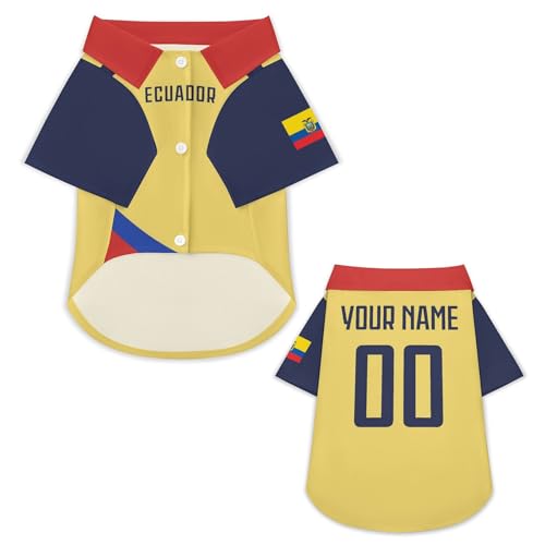 Personalisierbares Hundetrikot mit Name & Nummer – Fußballtrikot im Nationalstil für Hunde & Katzen, XS–6XL – Individuelle Hundekleidung für kleine große Haustiere, Geschenk für Tierliebhaber & Fans Personalisierbares Hundetrikot mit Name & Nummer – Fußballtrikot im Nationalstil für Hunde & Katzen, XS–6XL – Individuelle Hundekleidung für kleine große Haustiere, Geschenk für Tierliebhaber & Fans von pod4hockey