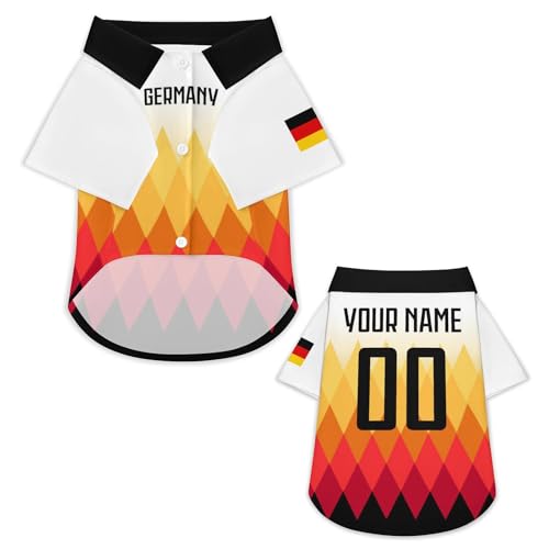 Personalisierbares Hundetrikot mit Name & Nummer – Fußballtrikot im Nationalstil für Hunde & Katzen, XS–6XL – Individuelle Hundekleidung für kleine große Haustiere, Geschenk für Tierliebhaber & Fans Personalisierbares Hundetrikot mit Name & Nummer – Fußballtrikot im Nationalstil für Hunde & Katzen, XS–6XL – Individuelle Hundekleidung für kleine große Haustiere, Geschenk für Tierliebhaber & Fans von pod4hockey