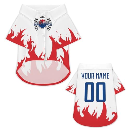 Personalisierbares Hundetrikot mit Name & Nummer – Fußballtrikot im Nationalstil für Hunde & Katzen, XS–6XL – Individuelle Hundekleidung für kleine große Haustiere, Geschenk für Tierliebhaber & Fans Personalisierbares Hundetrikot mit Name & Nummer – Fußballtrikot im Nationalstil für Hunde & Katzen, XS–6XL – Individuelle Hundekleidung für kleine große Haustiere, Geschenk für Tierliebhaber & Fans von pod4hockey