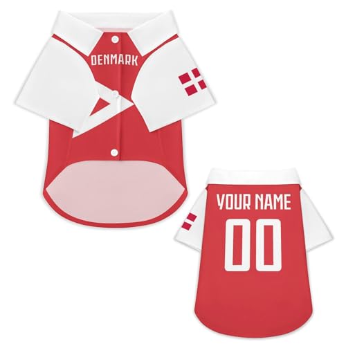 Personalisierbares Hundetrikot mit Name & Nummer – Fußballtrikot im Nationalstil für Hunde & Katzen, XS–6XL – Individuelle Hundekleidung für kleine große Haustiere, Geschenk für Tierliebhaber & Fans Personalisierbares Hundetrikot mit Name & Nummer – Fußballtrikot im Nationalstil für Hunde & Katzen, XS–6XL – Individuelle Hundekleidung für kleine große Haustiere, Geschenk für Tierliebhaber & Fans von pod4hockey