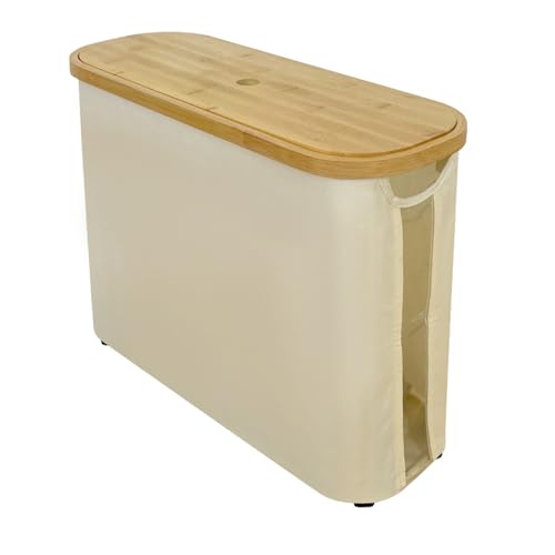 pofluany Aufbewahrungshalter, Toilettenpapierkorb, Organizer mit Deckel, staubdicht, große Kapazität, Badezimmerlösung Beige pofluany Aufbewahrungshalter, Toilettenpapierkorb, Organizer mit Deckel, staubdicht, große Kapazität, Badezimmerlösung Beige von pofluany
