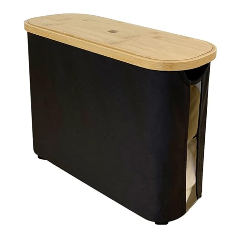 pofluany Aufbewahrungshalter, Toilettenpapierkorb, Organizer mit Deckel, staubdicht, große Kapazität, Badezimmerlösung Schwarz pofluany Aufbewahrungshalter, Toilettenpapierkorb, Organizer mit Deckel, staubdicht, große Kapazität, Badezimmerlösung Schwarz von pofluany
