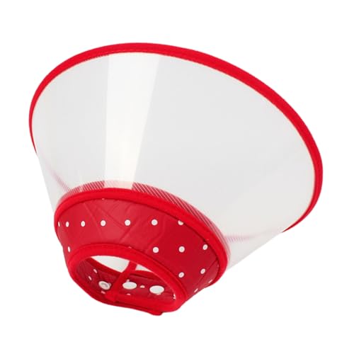 pofluany Cat-Cone-Kragen einstellbare Wiederherstellung Pet Cone E-Collar Wund Healing Anti-Licking-Schutzhalshal Blau XL von pofluany