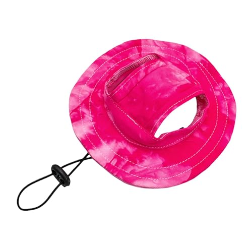 pofluany Haustierhut mit Ohrlöchern, Sonnenschutz, Baseballkappe, für Hunde, Welpen, Katzen, Sonnenhut, Fischerhut, Outdoor-Sonnenschutz, Haustier-Kappen für kleine und mittelgroße Katzen, Hunde, von pofluany