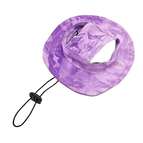 pofluany Haustierhut mit Ohrlöchern, Sonnenschutz, Baseballkappe, für Hunde, Welpen, Katzen, Sonnenhut, Fischerhut, Sonnenschutz, Haustierkappen für den Außenbereich, für kleine, mittelgroße Katzen, von pofluany