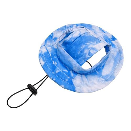 pofluany Haustierhut mit Ohrlöchern, Sonnenschutz-Baseballkappe, für Hunde, Welpen, Katzen, Sonnenhut, Fischerhut, Outdoor-Sonnenschutz, Haustier-Kappen für kleine, mittelgroße Katzen, Hunde, von pofluany