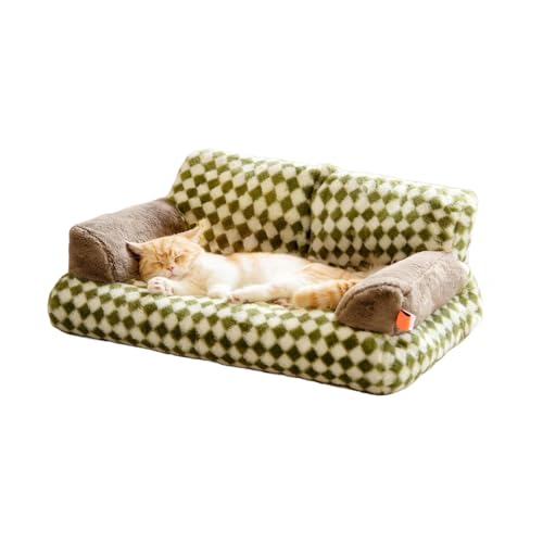 pofluany Hundebetten für kleine Hunde, Plüsch-Haustierbett für kleine, mittelgroße Katzen, Hunde, waschbar, Welpenschlafsofa, dick, warm, Katzen-Couch mit rutschfester Unterseite, Geschenk für pofluany Hundebetten für kleine Hunde, Plüsch-Haustierbett für kleine, mittelgroße Katzen, Hunde, waschbar, Welpenschlafsofa, dick, warm, Katzen-Couch mit rutschfester Unterseite, Geschenk für von pofluany