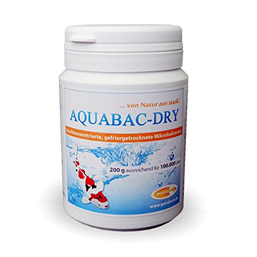 pondovit Aquabac-Dry - hochkonzentrierte Starterbakterien, Filterbakterien, Koi, Teich, 200 g von pondovit