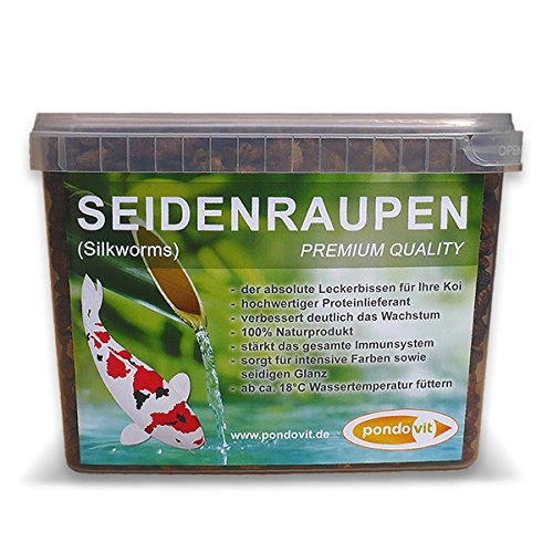 pondovit Seidenraupenpuppen - Premiumsnack - Koi Leckerbissen, 2.4 l von pondovit