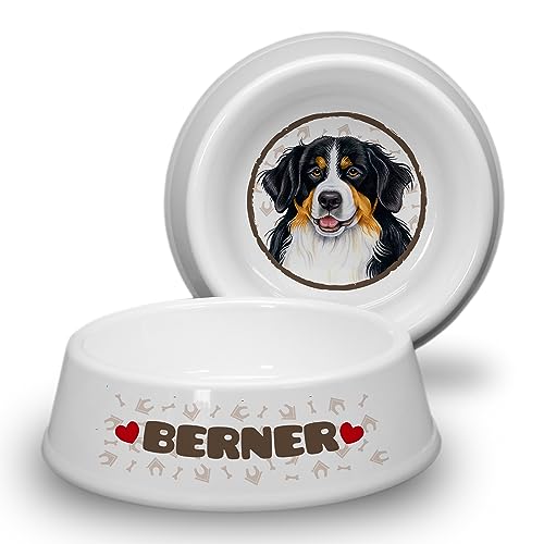 Berner - Hundenapf Ø 21cm. Rutschfester Futternapf/Trinknapf für mittlere Hunderassen. Fressnapf, Wasserschale, Haustierschüssel auch für Leckereien geeignet. Praktisch, Robust und Langlebig. von power gift