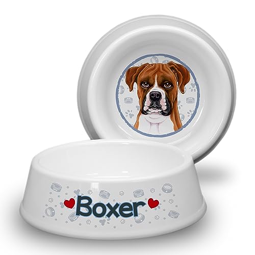 Boxer - Hundenapf Ø 21cm. Rutschfester Futternapf/Trinknapf für mittlere Hunderassen. Fressnapf, Wasserschale, Haustierschüssel auch für Leckereien geeignet. Praktisch, Robust und Langlebig. von power gift