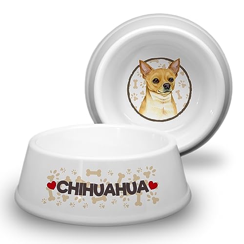 Chihuahua - Hundenapf Ø 18cm. Rutschfester Futternapf/Trinknapf für kleine Hunderassen. Fressnapf, Wasserschale, Haustierschüssel auch für Leckereien geeignet. Praktisch, Robust und Langlebig. von power gift