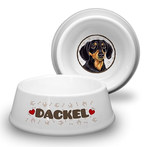 DACKEL - Hundenapf Ø 18cm. Rutschfester Futternapf/Trinknapf für kleine Hunderassen. Fressnapf, Wasserschale, Haustierschüssel auch für Leckereien geeignet. Praktisch, Robust und Langlebig. von power gift