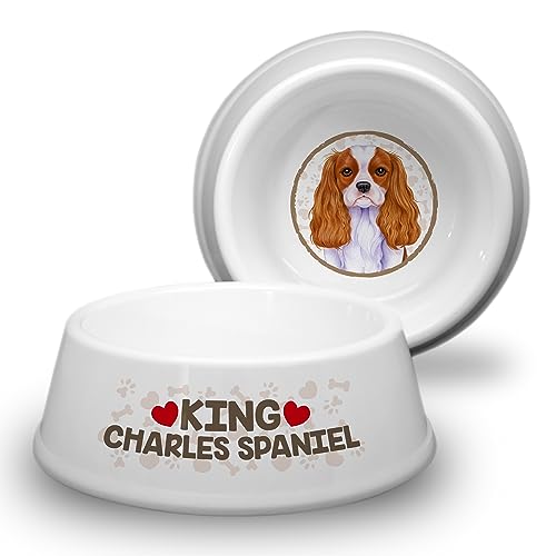 King Charles Spaniel Hundenapf Ø 18cm. Rutschfester Futternapf Trinknapf für kleine Hunderassen. Fressnapf, Wasserschale, Haustierschüssel auch für Leckereien geeignet. Robust und Langlebig. von power gift