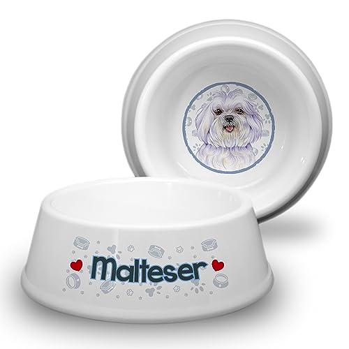 MALTESER Ø 18cm. Hundenapf Rutschfester Futternapf Trinknapf für kleine Hunderassen. Fressnapf, Wasserschale, Haustierschüssel auch für Leckereien geeignet. Praktisch, Robust und Langlebig. von power gift