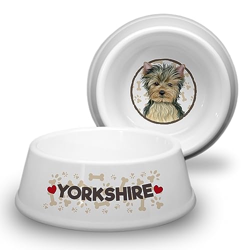 Yorkshire Yorkie Hundenapf Ø 18cm. Rutschfester Futternapf Trinknapf für kleine Hunderassen. Fressnapf, Wasserschale, Haustierschüssel auch für Leckereien geeignet. Robust und Langlebig. von power gift