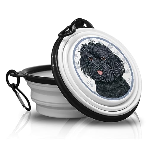 7. BOLONKA ZWETNA - Fressnapf to go, Schüssel, Schale. Falt, Tragbarer Trinknapf mit Karabiner für Unterwegs. Futternapf, Haustierschüssel. Handlich und Einzigartig. von power gift