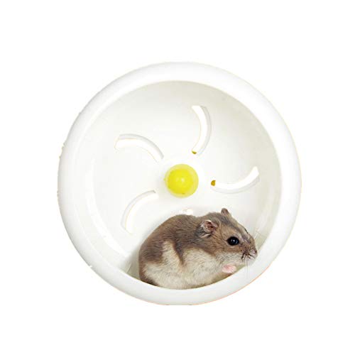 ppactvo laufrad für Hamster laufrad Hamster Stille Hamster Rad Zwerg Hamster Rad Holz Hamster Rad Hamster in eine Ball Spielzeug Hamster übung Ball 12cm,White von ppactvo