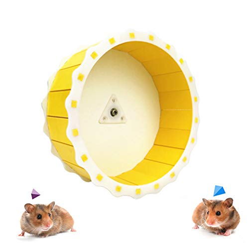 ppactvo Hamster laufrad laufrad Hamster Holz Hamster übung Ball Stille Hamster Rad Zwerg Hamster Rad Hamster Rad stille Spinner Hamster stille Rad Yellow von ppactvo