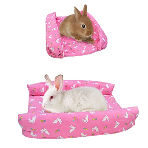 pranovo Rabbit Snuggle Bed Lounger Pillow Cuddle Cushion with Two Cotton Pillows for Bunny Flop Mat von pranovo