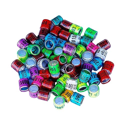 predolo 100 x Aluminium-Fußbänder, Taubenbeinringe, langlebig, Identifikation 2024, tragbarer Vogel, 8 mm, nummeriert für, Entenküken, Turteltauben, Mehrfarbig predolo 100 x Aluminium-Fußbänder, Taubenbeinringe, langlebig, Identifikation 2024, tragbarer Vogel, 8 mm, nummeriert für, Entenküken, Turteltauben, Mehrfarbig von predolo