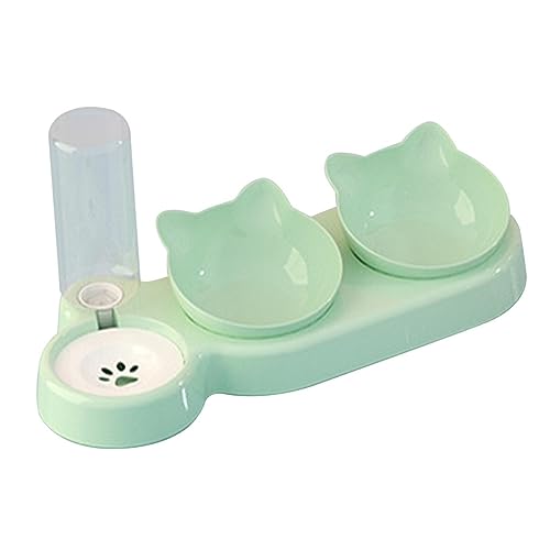 predolo 3-in-1 Katzennapf-Set, Haustier-Futternäpfe mit automatischem Wasserspender, langlebig, leicht zu reinigen, Nass- und Trockenfutternapf, GRÜN predolo 3-in-1 Katzennapf-Set, Haustier-Futternäpfe mit automatischem Wasserspender, langlebig, leicht zu reinigen, Nass- und Trockenfutternapf, GRÜN von predolo