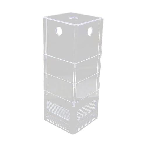 predolo Aquarium-Filter-Eckblende, dreiseitig, mehrschichtig, transparent, Überlaufbox aus Acryl für Aquarien, Zubehör, Dekor, 4 Schichten von predolo