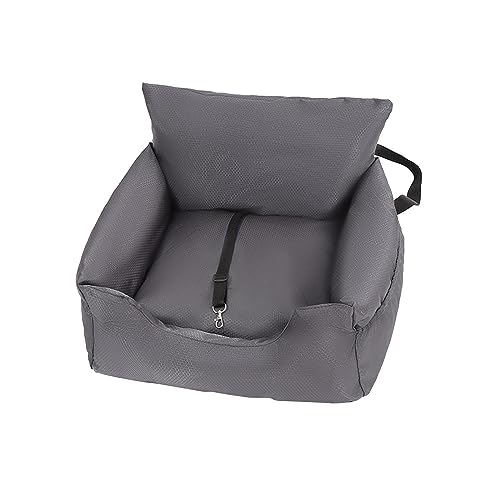 predolo Auto Haustier Hundebett, Sitz für kleine Hunde, Verstellbarer Gurt, praktische Tragetasche, gemütliche Schlafgelegenheit, Grau von predolo
