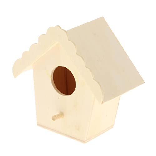 predolo DIY Vogelhaus Bausatz aus Holz - Einfach zu montieren und bemalbar, 9,5 x 7,5 x 9,5 cm von predolo