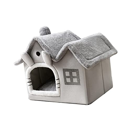 predolo Gemütlicher Schlafplatz für Katzen, Kätzchenhöhle, Zelt, Rutschfester Boden, halb geschlossenes Haustierbett, Zubehör für kleine und mittelgroße, 49cmx39cmx46cm predolo Gemütlicher Schlafplatz für Katzen, Kätzchenhöhle, Zelt, Rutschfester Boden, halb geschlossenes Haustierbett, Zubehör für kleine und mittelgroße, 49cmx39cmx46cm von predolo