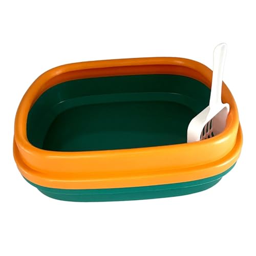 predolo Großes Katzenstreu-Katzentöpfchen, Oben offene Katzentoilette mit Schaufel, Grün predolo Großes Katzenstreu-Katzentöpfchen, Oben offene Katzentoilette mit Schaufel, Grün von predolo