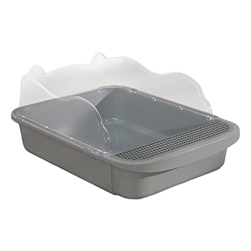 predolo Halbgeschlossene, offene Katzentoilette, Tiefe Toilette, tragbare Sieb-Katzentoilette, Katzentoilette, Haustier-Katzenklo für Einzel- und, 43x28x18cm Grau predolo Halbgeschlossene, offene Katzentoilette, Tiefe Toilette, tragbare Sieb-Katzentoilette, Katzentoilette, Haustier-Katzenklo für Einzel- und, 43x28x18cm Grau von predolo
