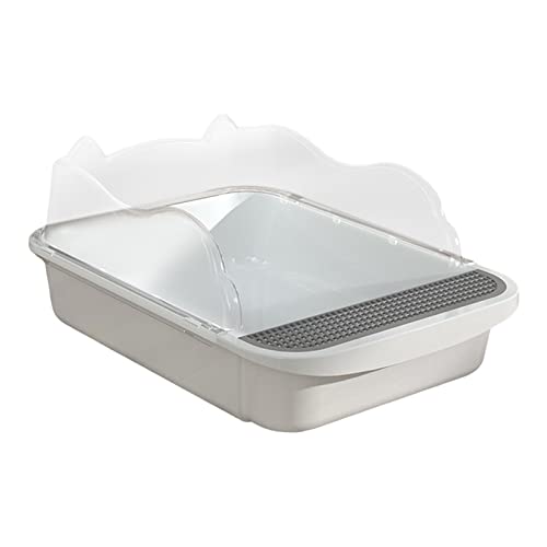 predolo Halbgeschlossene, offene Katzentoilette, Tiefe Toilette, tragbare Sieb-Katzentoilette, Katzentoilette, Haustier-Katzenklo für Einzel- und, 43x28x18cm Weiß predolo Halbgeschlossene, offene Katzentoilette, Tiefe Toilette, tragbare Sieb-Katzentoilette, Katzentoilette, Haustier-Katzenklo für Einzel- und, 43x28x18cm Weiß von predolo