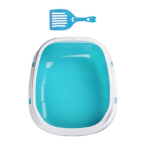 predolo Halbgeschlossene Katzentoilette Katzentoilette mit hohen Seiten, leicht zu reinigen, spritzwassergeschützter Sandkasten, Tiefe Toilette für Einzel-, Blau predolo Halbgeschlossene Katzentoilette Katzentoilette mit hohen Seiten, leicht zu reinigen, spritzwassergeschützter Sandkasten, Tiefe Toilette für Einzel-, Blau von predolo