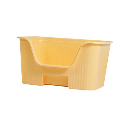 predolo Haustier-Katzentoiletten mit hohen Seiten, Kätzchen-Toilettenpfanne, stabiles Haustierzubehör, Katzen- und kleine Hunde-Bettpfanne, Gelb, kein Rad predolo Haustier-Katzentoiletten mit hohen Seiten, Kätzchen-Toilettenpfanne, stabiles Haustierzubehör, Katzen- und kleine Hunde-Bettpfanne, Gelb, kein Rad von predolo