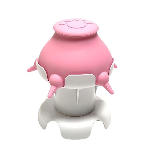 predolo Haustier-Milchschüssel, Haustier-Milchfütterungsgerät, Haustiere, Stillflasche, Stillstation, Milchschüssel für Kätzchen, Rosa Hohlbasis von predolo