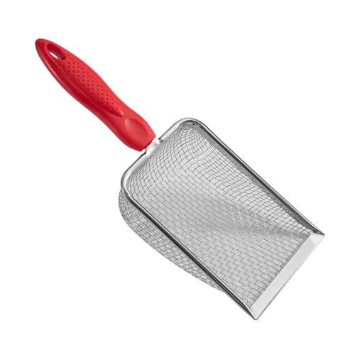 predolo Hochwertige Katzenstreuschaufeln aus rostfreiem Edelstahl für die Reinigung von Katzentoiletten, Maschenweite 3.8 mm x 3.8 mm predolo Hochwertige Katzenstreuschaufeln aus rostfreiem Edelstahl für die Reinigung von Katzentoiletten, Maschenweite 3.8 mm x 3.8 mm von predolo