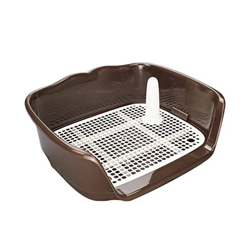 predolo Hundeklo Schale ohne Deckel, Einfach zu reinigende Katzenklo für Haustierkatzen - Praktische für Ihre, braun von predolo