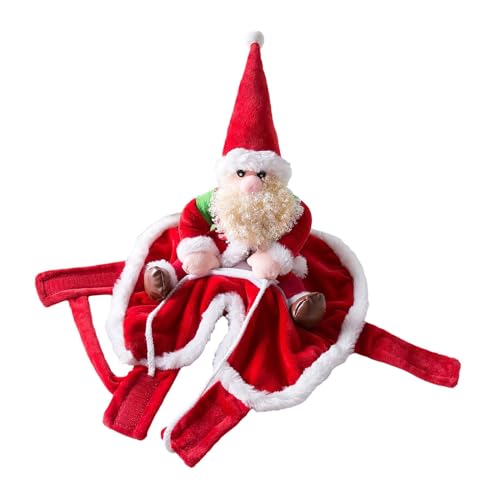 predolo Hundekostüm Weihnachtsmann-Bekleidung, Urlaubs-Outfits, lustiges Party-Hunde-Outfit für Hundewelpen, XL von predolo