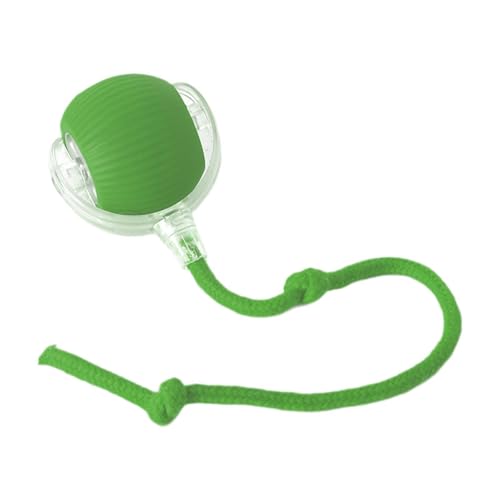 predolo Interaktiver Katzenball Automatischer Spielball Elektrisches Katzenspielzeug mit Langer Schwanzbewegung USB Wiederaufladbar Selbstspiel für, GrÜn von predolo