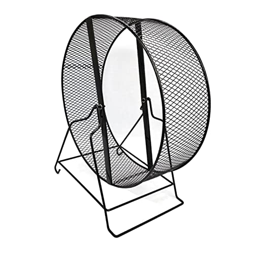 predolo Iron Hamster Running Exercise Wheel mit Halterung Meerschweinchen Jogging Wheel Cage Zubehör, 32 x 19 x 36,5 cm von predolo