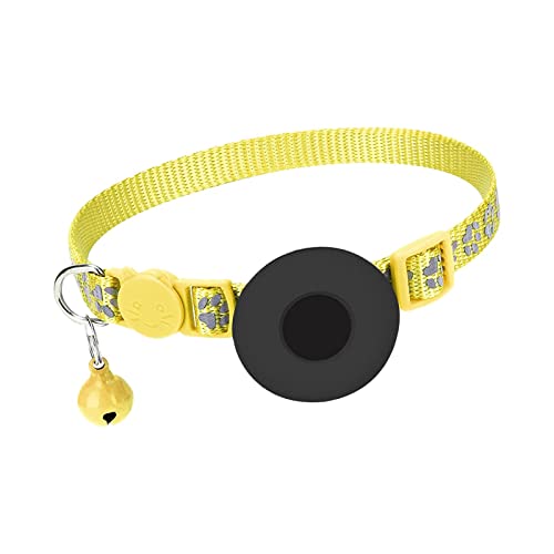 predolo Katzen-Halsband, Kätzchen-Halsband mit wasserdichtem -Halter, Haustier-Halsband für kleine Hunde, Tierbedarf, GELB von predolo