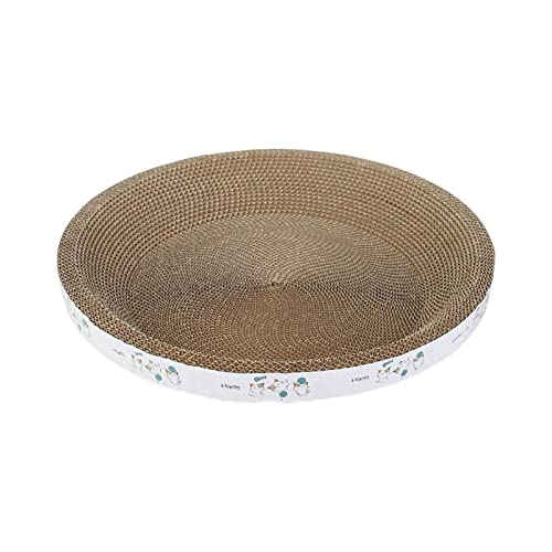 predolo Katzenkratzer Karton Wellpappe Kratzmatte Kratzunterlage Karton Katzenbett Katzenkratzer Bett zum Schutz von Möbelschleifkrallen, Rundspiel 43cm predolo Katzenkratzer Karton Wellpappe Kratzmatte Kratzunterlage Karton Katzenbett Katzenkratzer Bett zum Schutz von Möbelschleifkrallen, Rundspiel 43cm von predolo