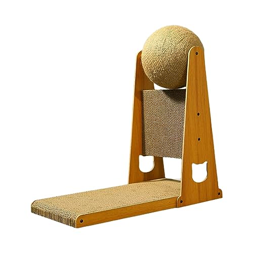 predolo Katzenkratzspielzeug, Sisal-Kratzball, Haustierspielzeug, Kratzmatte, verschleißfest, interaktives Haustierspielzeug, Kratzbrett zum Spielen mit Grind, 42x20x38cm mit Polster predolo Katzenkratzspielzeug, Sisal-Kratzball, Haustierspielzeug, Kratzmatte, verschleißfest, interaktives Haustierspielzeug, Kratzbrett zum Spielen mit Grind, 42x20x38cm mit Polster von predolo