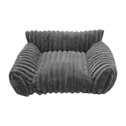 predolo Katzensofa Haustiercouch Schlafsofa Und Katzenbett mit Waschbarem Bezug für Einfache Reinigung Als Ruheort für Wohnungskatzen Und Kleine Hunde, Grau von predolo