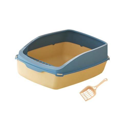 predolo Katzentoilette, Katzentoilette, Katzensandkasten, Halbgeschlossene Katzentoilette, Oben Offene Katzentoilette, Kätzchentoilette für Hauskatzen, Gelb und Blau predolo Katzentoilette, Katzentoilette, Katzensandkasten, Halbgeschlossene Katzentoilette, Oben Offene Katzentoilette, Kätzchentoilette für Hauskatzen, Gelb und Blau von predolo